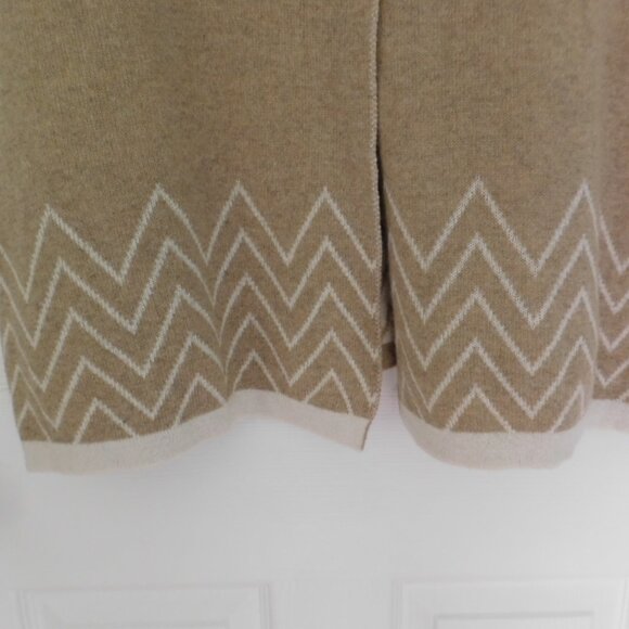 Note Di Anita Wool Cashmere Sweater Poncho Made in Italy Brown One Size - Picture 4 of 6